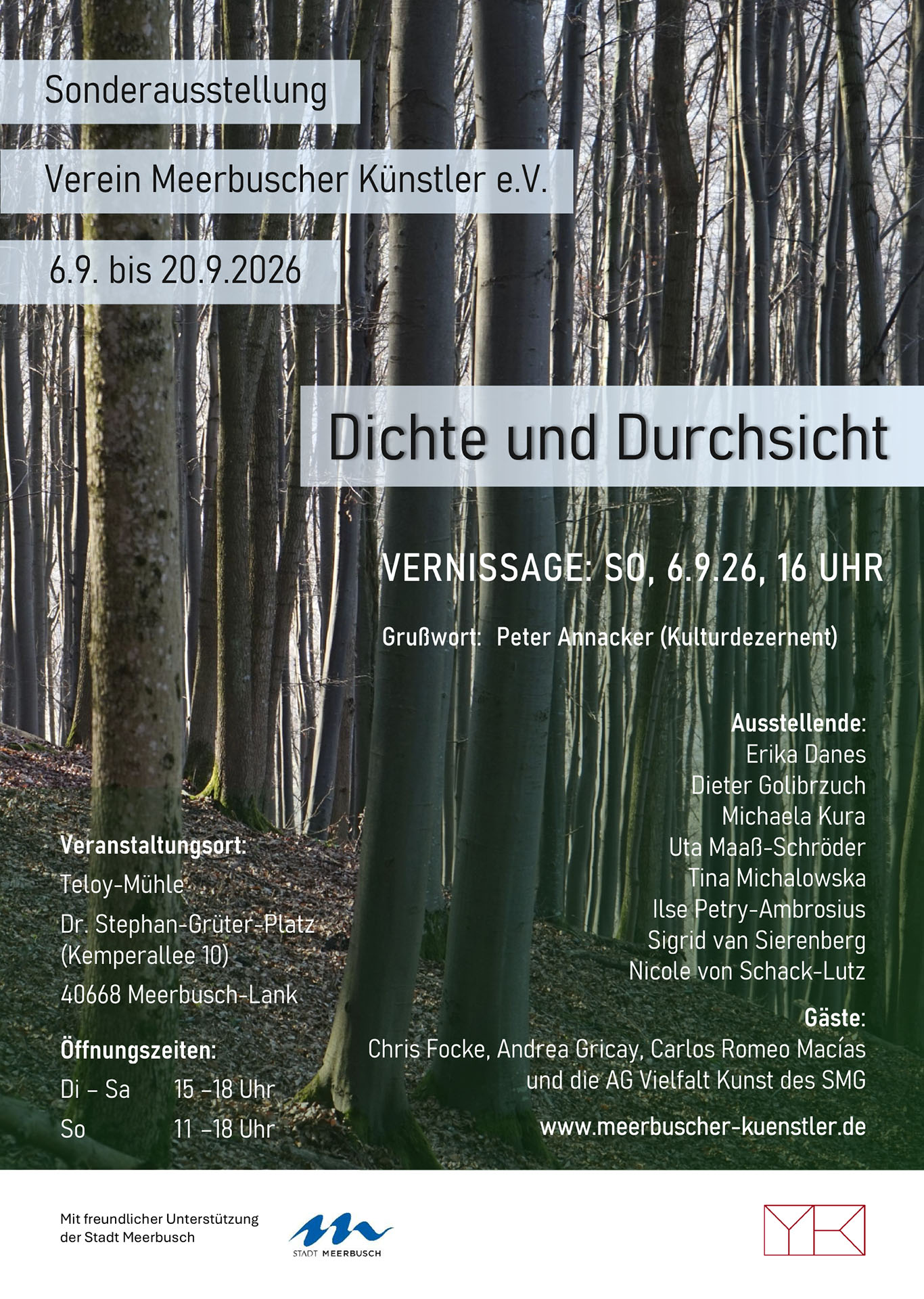 Plakat Sonderausstellung 2026 "Dichte und Durchsicht"